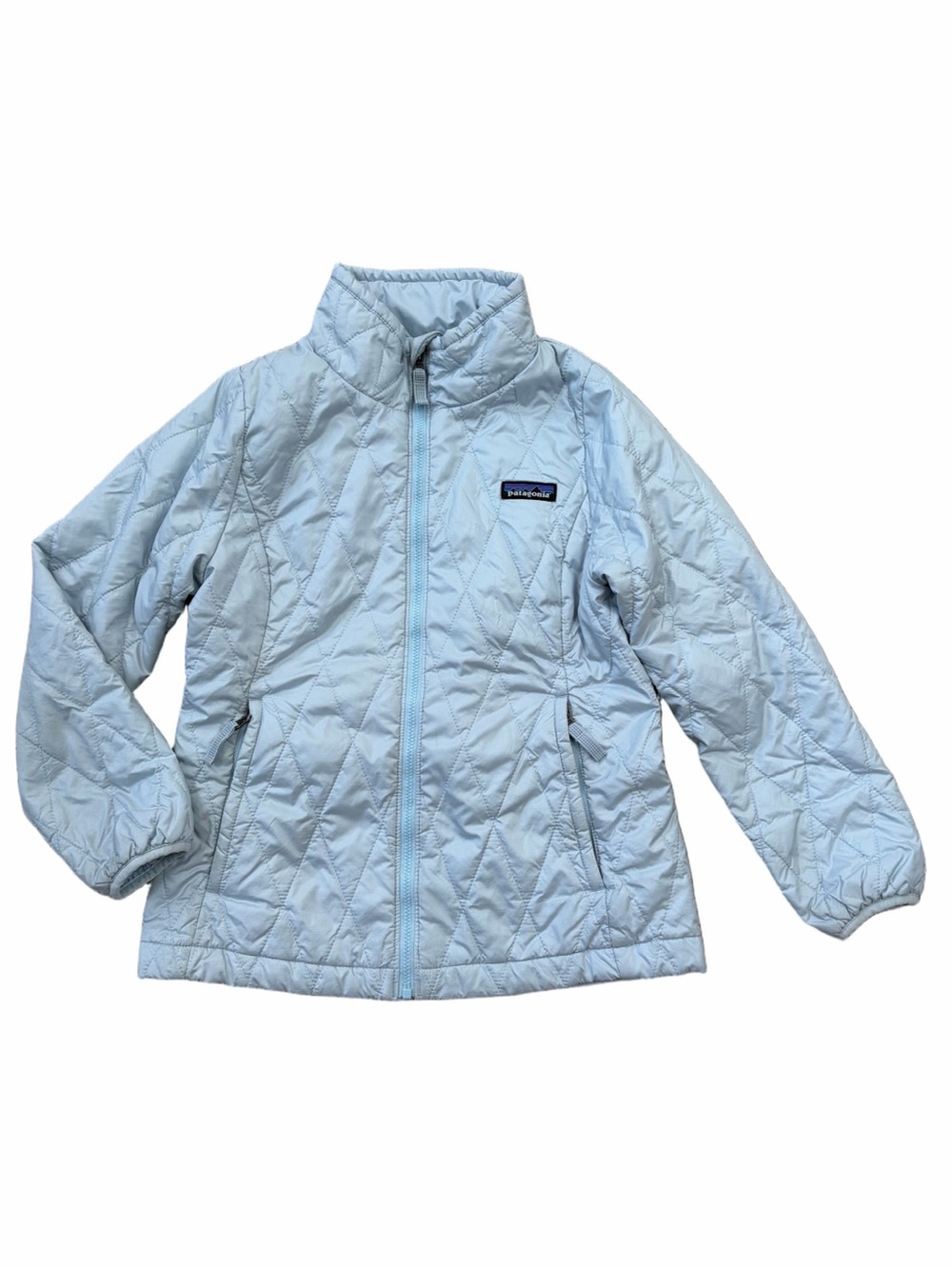 Patagonia Girl’s Size Small, 7-8, Light Hawthorne Blue Nano Puff Jacket